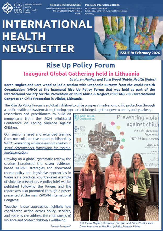 Front cover of International Health Newsletter 9: February 2026